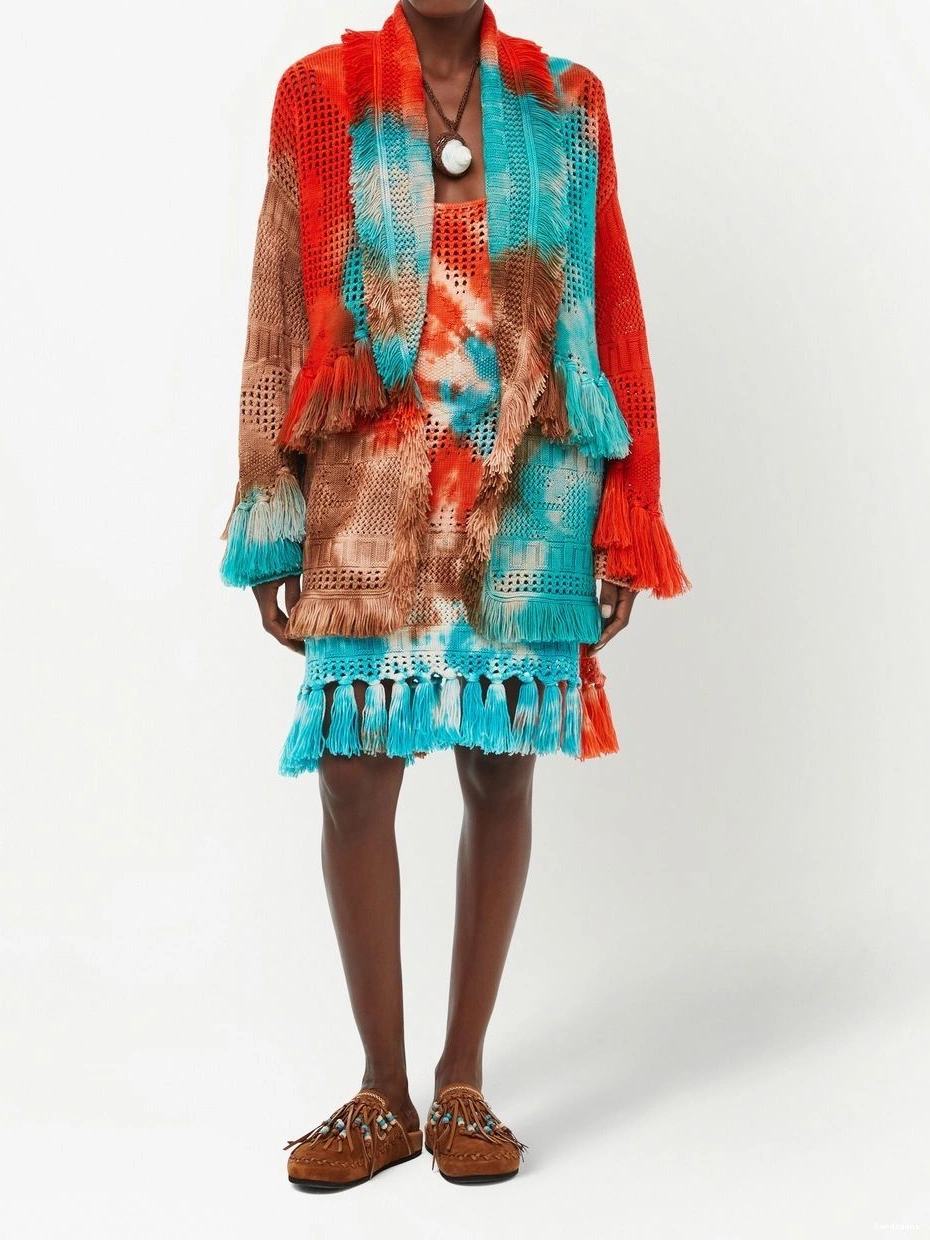 Cheap Alanui cardigan California Dreaming Women tie-dye 0714